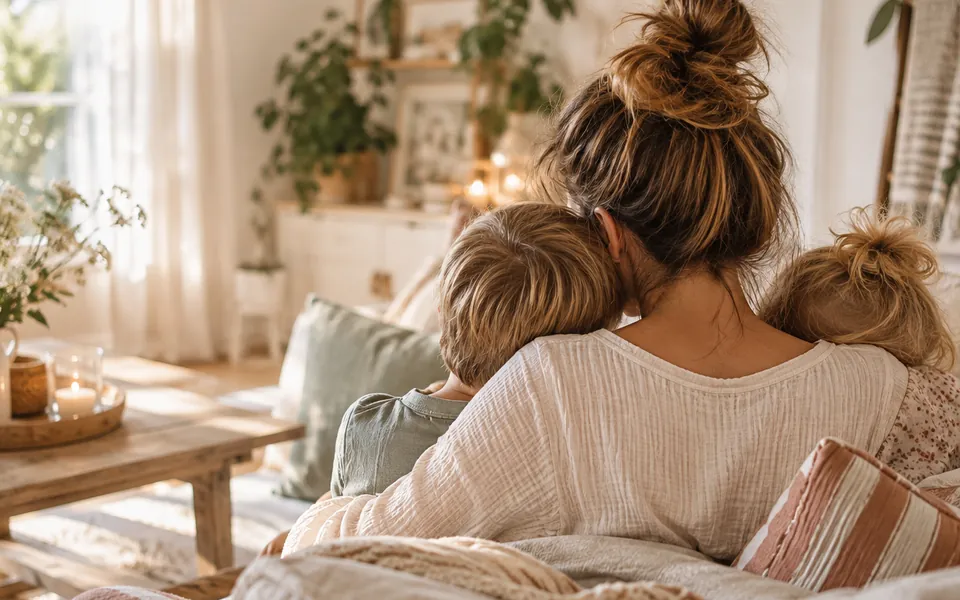 Warm gestalteter Familienmoment