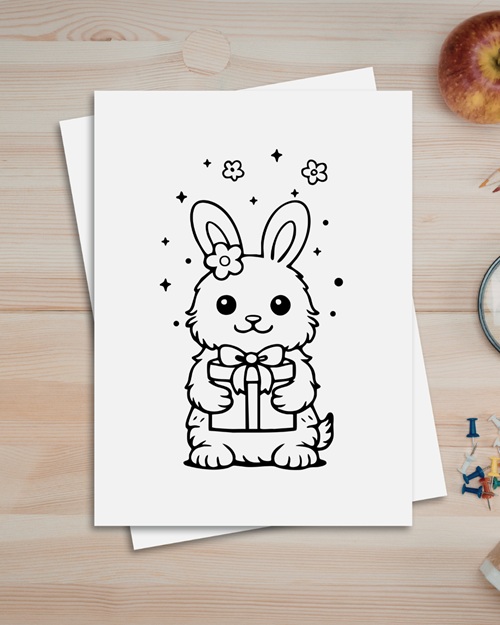 Osterhase Malvorlage 1